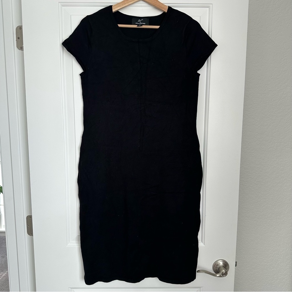 Lennie for Nina Leonard Classic Black Midi Dress